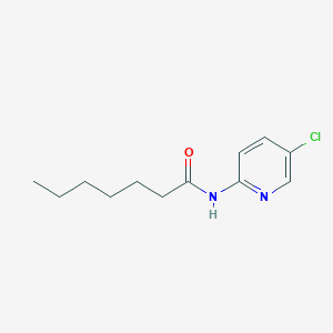 molecular formula C12H17ClN2O B4562911 N-(5-chloropyridin-2-yl)heptanamide 