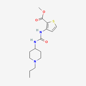 molecular formula C15H23N3O3S B4562923 METHYL 3-({[(1-PROPYL-4-PIPERIDYL)AMINO]CARBONYL}AMINO)-2-THIOPHENECARBOXYLATE 