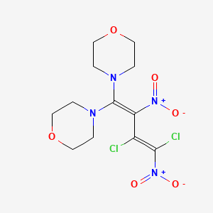 Morpholine,4'-(3,4-dichloro-2,4-dinitro-1,3-butadiene-1,1-diyl)bis-, (1E,3E)-