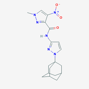 molecular formula C18H22N6O3 B456298 N-[1-(1-adamantyl)-1H-pyrazol-3-yl]-4-nitro-1-methyl-1H-pyrazole-3-carboxamide 