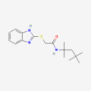 2-(1H-benzimidazol-2-ylthio)-N-(1,1,3,3-tetramethylbutyl)acetamide