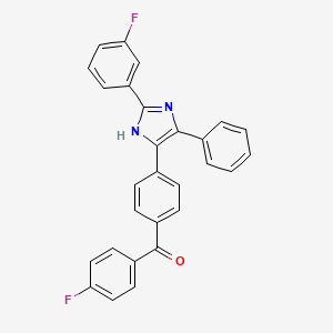 (4-fluorophenyl)-[4-[2-(3-fluorophenyl)-4-phenyl-1H-imidazol-5-yl]phenyl]methanone