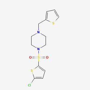 molecular formula C13H15ClN2O2S3 B4563025 1-[(5-chloro-2-thienyl)sulfonyl]-4-(2-thienylmethyl)piperazine 