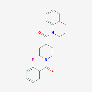 N-ethyl-1-(2-fluorobenzoyl)-N-(2-methylphenyl)-4-piperidinecarboxamide