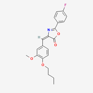 (4E)-4-[(4-butoxy-3-methoxyphenyl)methylidene]-2-(4-fluorophenyl)-1,3-oxazol-5-one