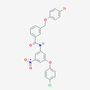 molecular formula C26H18BrClN2O5 B456309 3-[(4-bromophenoxy)methyl]-N-[3-(4-chlorophenoxy)-5-nitrophenyl]benzamide 