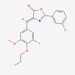 2-(3-fluorophenyl)-4-(3-iodo-5-methoxy-4-propoxybenzylidene)-1,3-oxazol-5(4H)-one