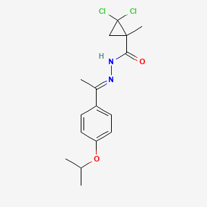 2,2-dichloro-1-methyl-N'-{(1E)-1-[4-(propan-2-yloxy)phenyl]ethylidene}cyclopropanecarbohydrazide