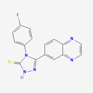 4-(4-fluorophenyl)-5-(6-quinoxalinyl)-4H-1,2,4-triazole-3-thiol