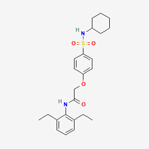 2-[4-(cyclohexylsulfamoyl)phenoxy]-N-(2,6-diethylphenyl)acetamide