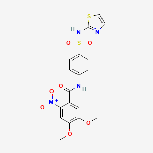 4,5-dimethoxy-2-nitro-N-{4-[(1,3-thiazol-2-ylamino)sulfonyl]phenyl}benzamide