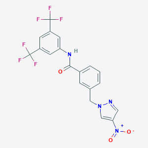N-[3,5-bis(trifluoromethyl)phenyl]-3-({4-nitro-1H-pyrazol-1-yl}methyl)benzamide