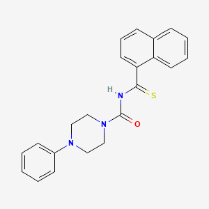 molecular formula C22H21N3OS B4563190 N-(naphthalene-1-carbothioyl)-4-phenylpiperazine-1-carboxamide 