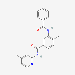 molecular formula C21H19N3O2 B4563204 3-(benzoylamino)-4-methyl-N-(4-methyl-2-pyridinyl)benzamide 