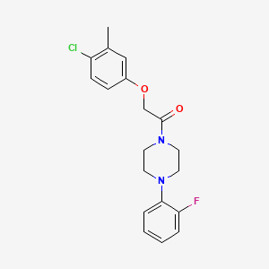 molecular formula C19H20ClFN2O2 B4563213 1-[(4-chloro-3-methylphenoxy)acetyl]-4-(2-fluorophenyl)piperazine 