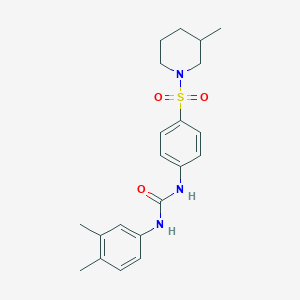 N-(3,4-DIMETHYLPHENYL)-N'-{4-[(3-METHYLPIPERIDINO)SULFONYL]PHENYL}UREA