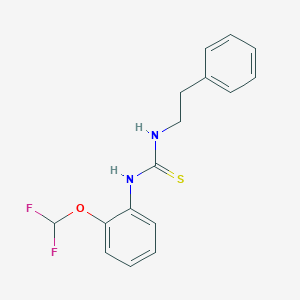molecular formula C16H16F2N2OS B456323 1-(2-Difluoromethoxy-phenyl)-3-phenethyl-thiourea 