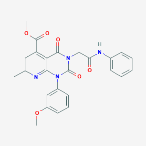 METHYL 1-(3-METHOXYPHENYL)-7-METHYL-2,4-DIOXO-3-[(PHENYLCARBAMOYL)METHYL]-1H,2H,3H,4H-PYRIDO[2,3-D]PYRIMIDINE-5-CARBOXYLATE