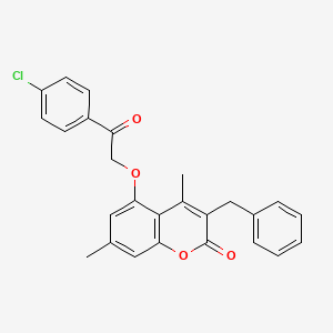 3-benzyl-5-[2-(4-chlorophenyl)-2-oxoethoxy]-4,7-dimethyl-2H-chromen-2-one