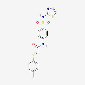 2-[(4-methylphenyl)thio]-N-{4-[(1,3-thiazol-2-ylamino)sulfonyl]phenyl}acetamide