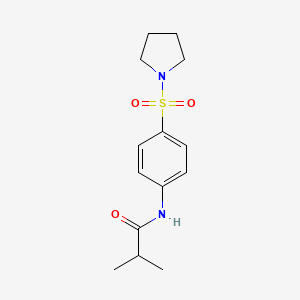 molecular formula C14H20N2O3S B4563247 2-METHYL-N-[4-(PYRROLIDINE-1-SULFONYL)PHENYL]PROPANAMIDE 