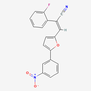 molecular formula C19H11FN2O3 B4563248 (E)-2-(2-fluorophenyl)-3-[5-(3-nitrophenyl)furan-2-yl]prop-2-enenitrile 