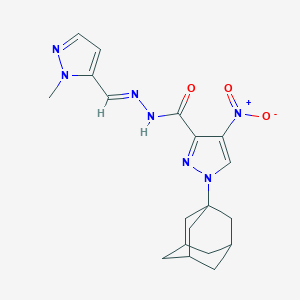 molecular formula C19H23N7O3 B456326 1-(1-adamantyl)-4-nitro-N'-[(1-methyl-1H-pyrazol-5-yl)methylene]-1H-pyrazole-3-carbohydrazide 
