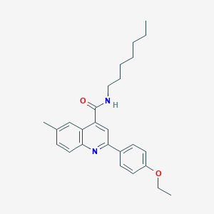 molecular formula C26H32N2O2 B456328 2-(4-ethoxyphenyl)-N-heptyl-6-methylquinoline-4-carboxamide 