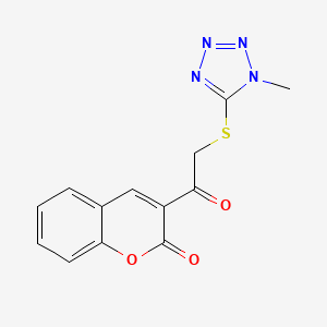 molecular formula C13H10N4O3S B4563289 3-{[(1-methyl-1H-tetrazol-5-yl)sulfanyl]acetyl}-2H-chromen-2-one 