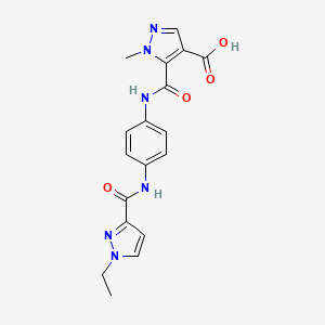 5-[(4-{[(1-ETHYL-1H-PYRAZOL-3-YL)CARBONYL]AMINO}ANILINO)CARBONYL]-1-METHYL-1H-PYRAZOLE-4-CARBOXYLIC ACID