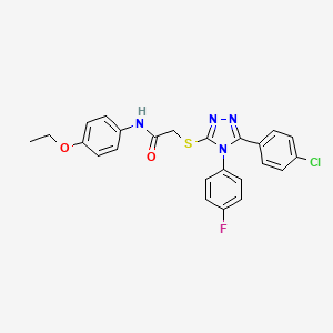 2-{[5-(4-chlorophenyl)-4-(4-fluorophenyl)-4H-1,2,4-triazol-3-yl]thio}-N-(4-ethoxyphenyl)acetamide