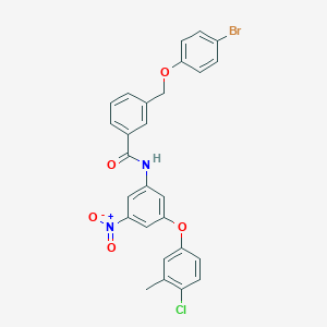 molecular formula C27H20BrClN2O5 B456333 3-[(4-bromophenoxy)methyl]-N-[3-(4-chloro-3-methylphenoxy)-5-nitrophenyl]benzamide 