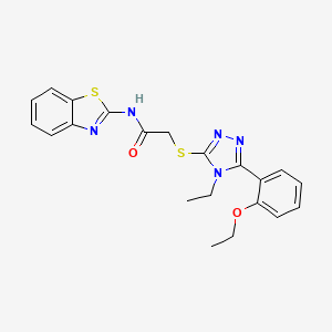 N-(1,3-benzothiazol-2-yl)-2-{[5-(2-ethoxyphenyl)-4-ethyl-4H-1,2,4-triazol-3-yl]sulfanyl}acetamide