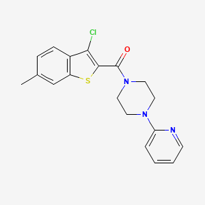 molecular formula C19H18ClN3OS B4563363 1-(3-CHLORO-6-METHYL-1-BENZOTHIOPHENE-2-CARBONYL)-4-(PYRIDIN-2-YL)PIPERAZINE 