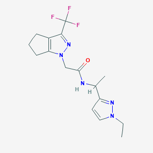 N-[1-(1-ethyl-1H-pyrazol-3-yl)ethyl]-2-[3-(trifluoromethyl)-5,6-dihydrocyclopenta[c]pyrazol-1(4H)-yl]acetamide