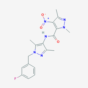 N-[1-(3-fluorobenzyl)-3,5-dimethyl-1H-pyrazol-4-yl]-4-nitro-1,3-dimethyl-1H-pyrazole-5-carboxamide