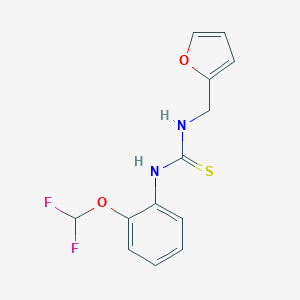 molecular formula C13H12F2N2O2S B456340 N-[2-(difluoromethoxy)phenyl]-N'-(2-furylmethyl)thiourea 