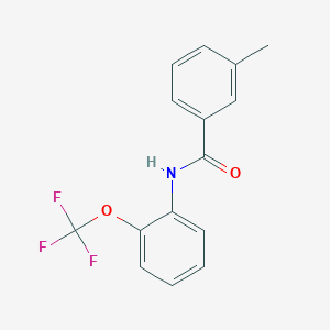 molecular formula C15H12F3NO2 B4563413 3-methyl-N-[2-(trifluoromethoxy)phenyl]benzamide 