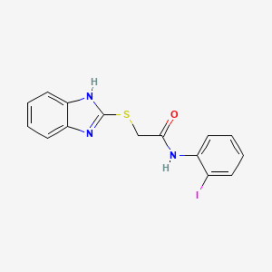 molecular formula C15H12IN3OS B4563429 2-(1H-benzimidazol-2-ylsulfanyl)-N-(2-iodophenyl)acetamide 