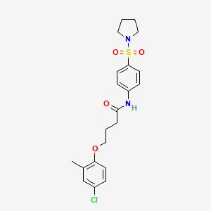 molecular formula C21H25ClN2O4S B4563448 4-(4-CHLORO-2-METHYLPHENOXY)-N-[4-(PYRROLIDINE-1-SULFONYL)PHENYL]BUTANAMIDE 