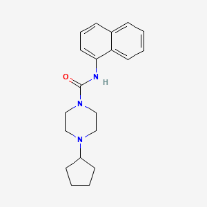 molecular formula C20H25N3O B4563456 4-cyclopentyl-N-1-naphthyl-1-piperazinecarboxamide 