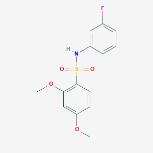 molecular formula C14H14FNO4S B4563477 N-(3-fluorophenyl)-2,4-dimethoxybenzenesulfonamide 