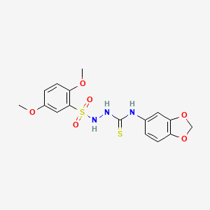 N-1,3-benzodioxol-5-yl-2-[(2,5-dimethoxyphenyl)sulfonyl]hydrazinecarbothioamide