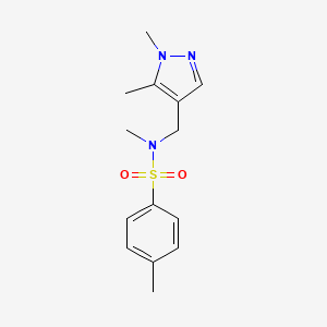 N~1~-[(1,5-DIMETHYL-1H-PYRAZOL-4-YL)METHYL]-N~1~,4-DIMETHYL-1-BENZENESULFONAMIDE