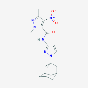 N-[1-(1-adamantyl)-1H-pyrazol-3-yl]-4-nitro-1,3-dimethyl-1H-pyrazole-5-carboxamide