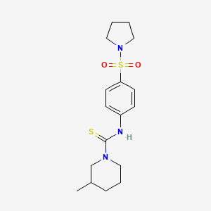 3-methyl-N-[4-(pyrrolidin-1-ylsulfonyl)phenyl]piperidine-1-carbothioamide