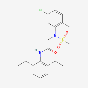 N~2~-(5-chloro-2-methylphenyl)-N~1~-(2,6-diethylphenyl)-N~2~-(methylsulfonyl)glycinamide