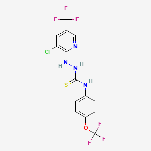 3-{[3-CHLORO-5-(TRIFLUOROMETHYL)PYRIDIN-2-YL]AMINO}-1-[4-(TRIFLUOROMETHOXY)PHENYL]THIOUREA