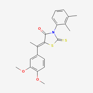 5-[1-(3,4-dimethoxyphenyl)ethylidene]-3-(2,3-dimethylphenyl)-2-thioxo-1,3-thiazolidin-4-one