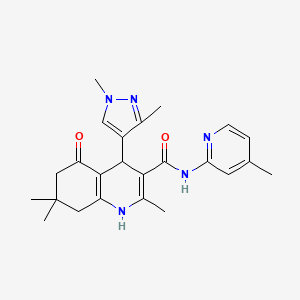 4-(1,3-DIMETHYL-1H-PYRAZOL-4-YL)-2,7,7-TRIMETHYL-N-(4-METHYL-2-PYRIDYL)-5-OXO-1,4,5,6,7,8-HEXAHYDRO-3-QUINOLINECARBOXAMIDE